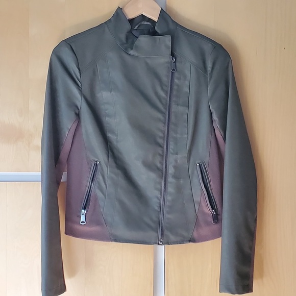 Andrew Marc Jackets & Blazers - Marc New York Olive Vegan Leather Jacket